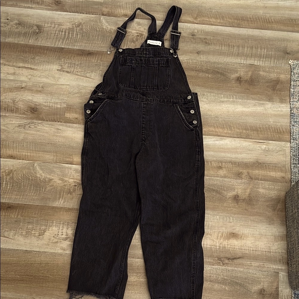 Abercrombie & Fitch Dark Denim Overalls